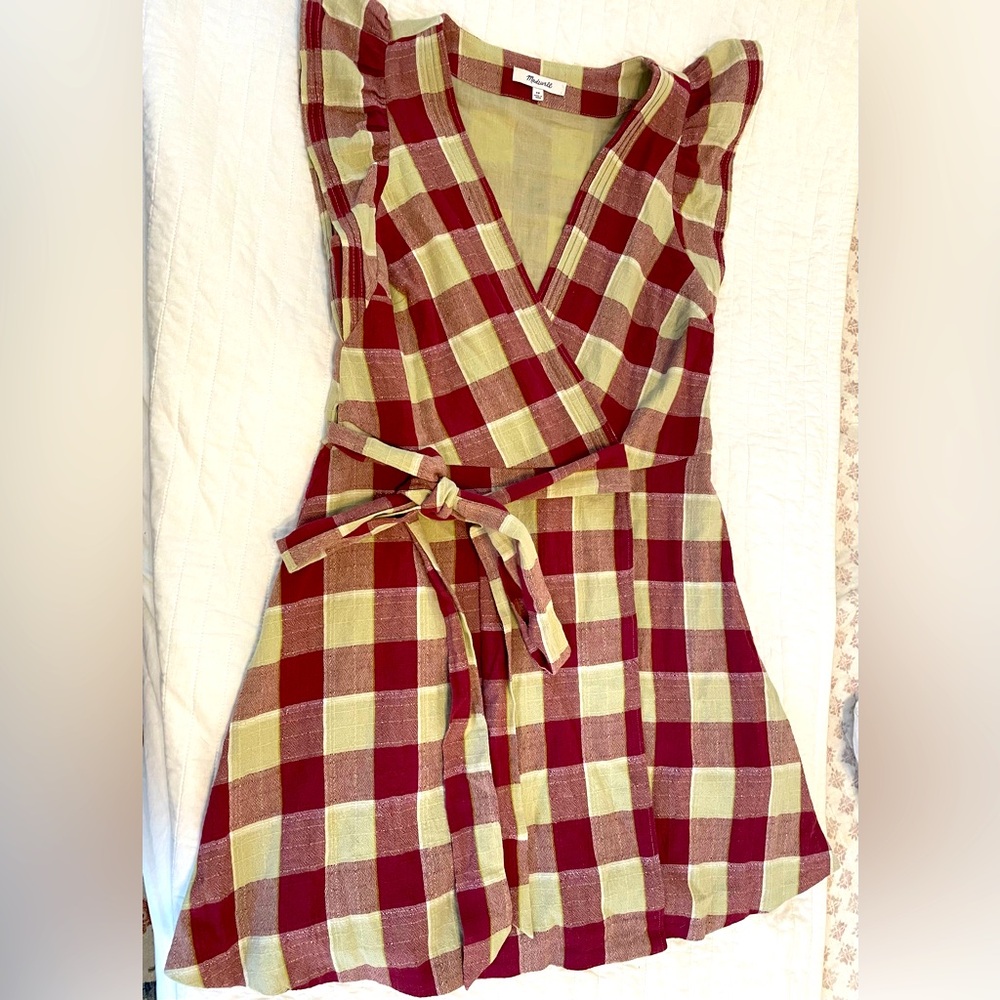 Madewell Gingham Wrap Dress